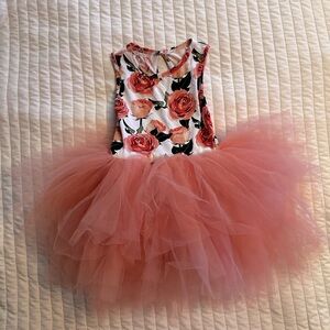 Bums and Roses - Peach Colored Tutu Dress
